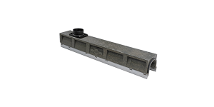 Poly Fortis 1000 mm mit Stutzen auf Nutseite